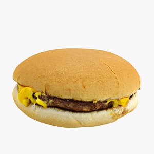 3d model realistic cheese burger