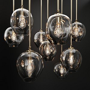 Branching bubble 1 lamp DARK GOLD