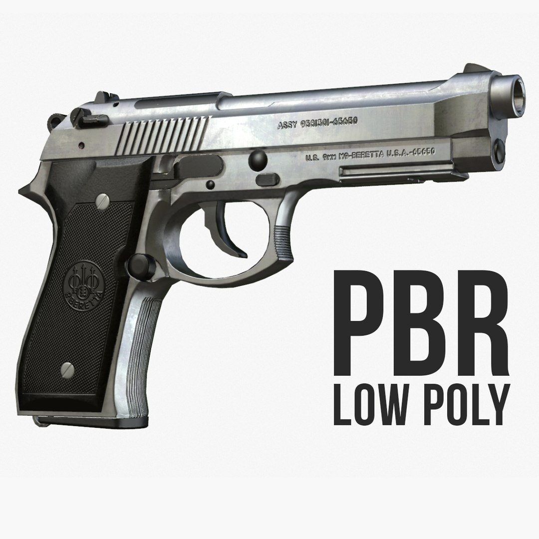 ベレッタM9低ポリ3Dモデル - TurboSquid 957806