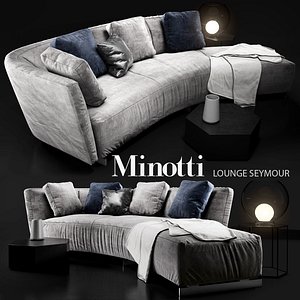 minotti lounge seymour 3d model