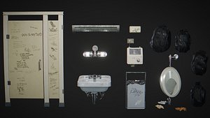 3D Bathroom accessories Pack model