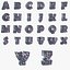 Alphabet English letters pack. Cloth surface like.