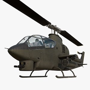 AH1G Cobra US Army Attack Helicopter Game Ready PBR 8K Model