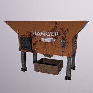 Old Shredder PBR Game Ready Low-poly