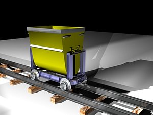 3d mining cart model