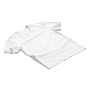 3D Flat Lay T-shirt - wrinkled casual tshirt