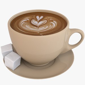 3D coffee latte