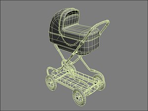 perambulator pram 3d model