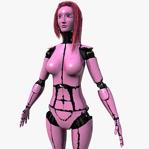 female robot 3d max