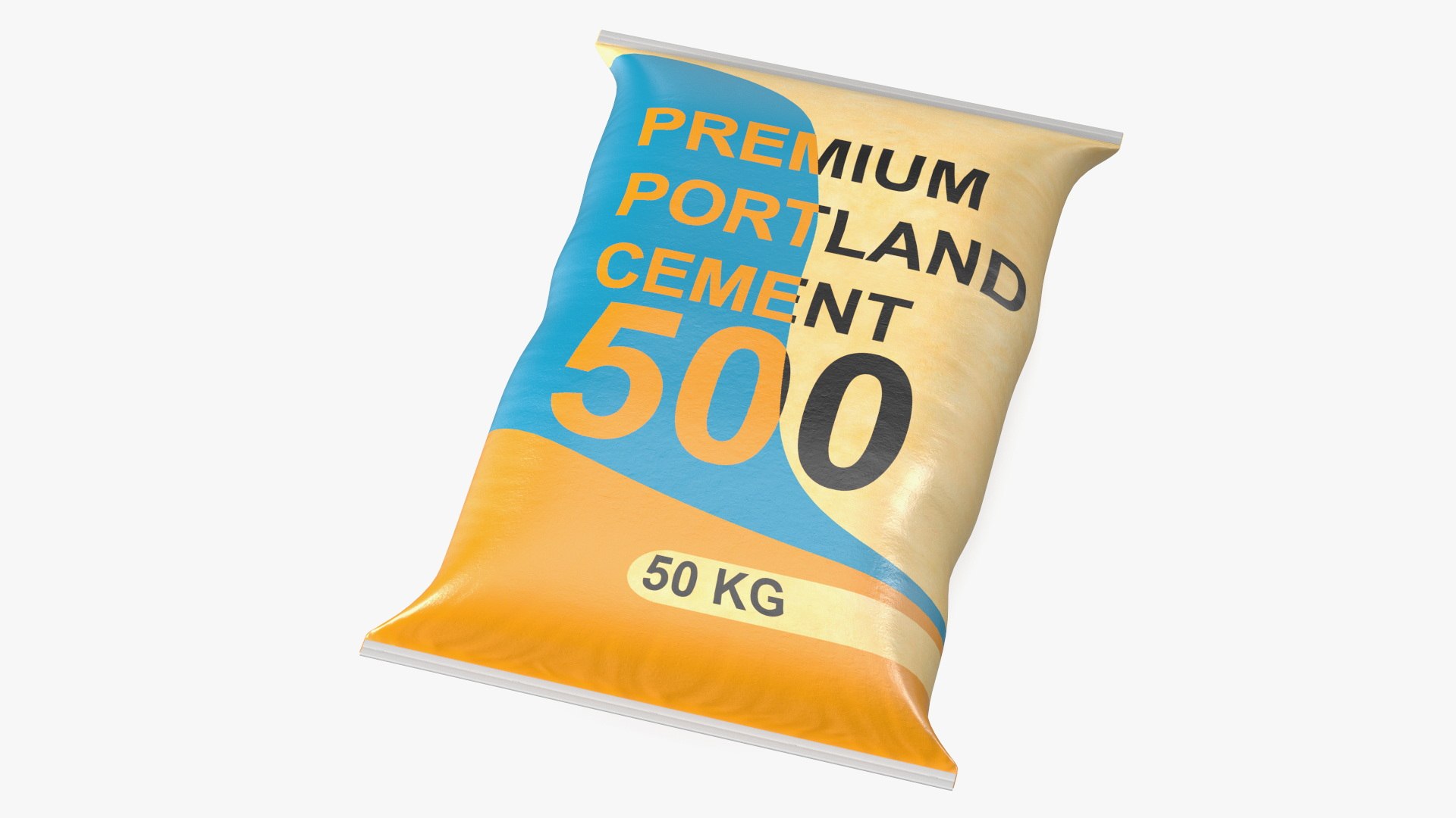 Realistic Cement Bag 3D model preview