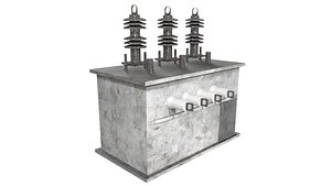 3D model Electric Transformer Realistic 3D Model