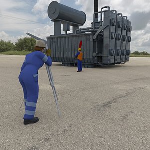 3d electrical transformer model
