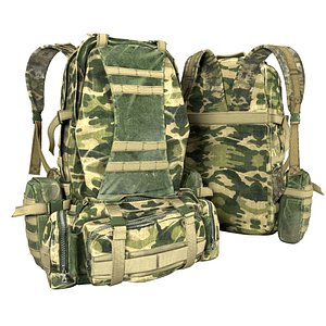 Military Tactical Backpack 3D Model Game Ready 3D