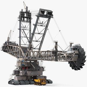 Mining Multi Bucket Wheel Excavator with Mining Truck Rigged