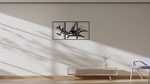 Swallow Bird on Branch Triptych Wall Art Decor model