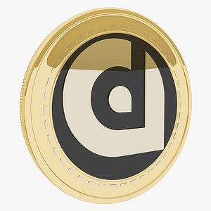 3D model LiquidApps Cryptocurrency Gold Coin