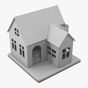 3D Cardboard House White model
