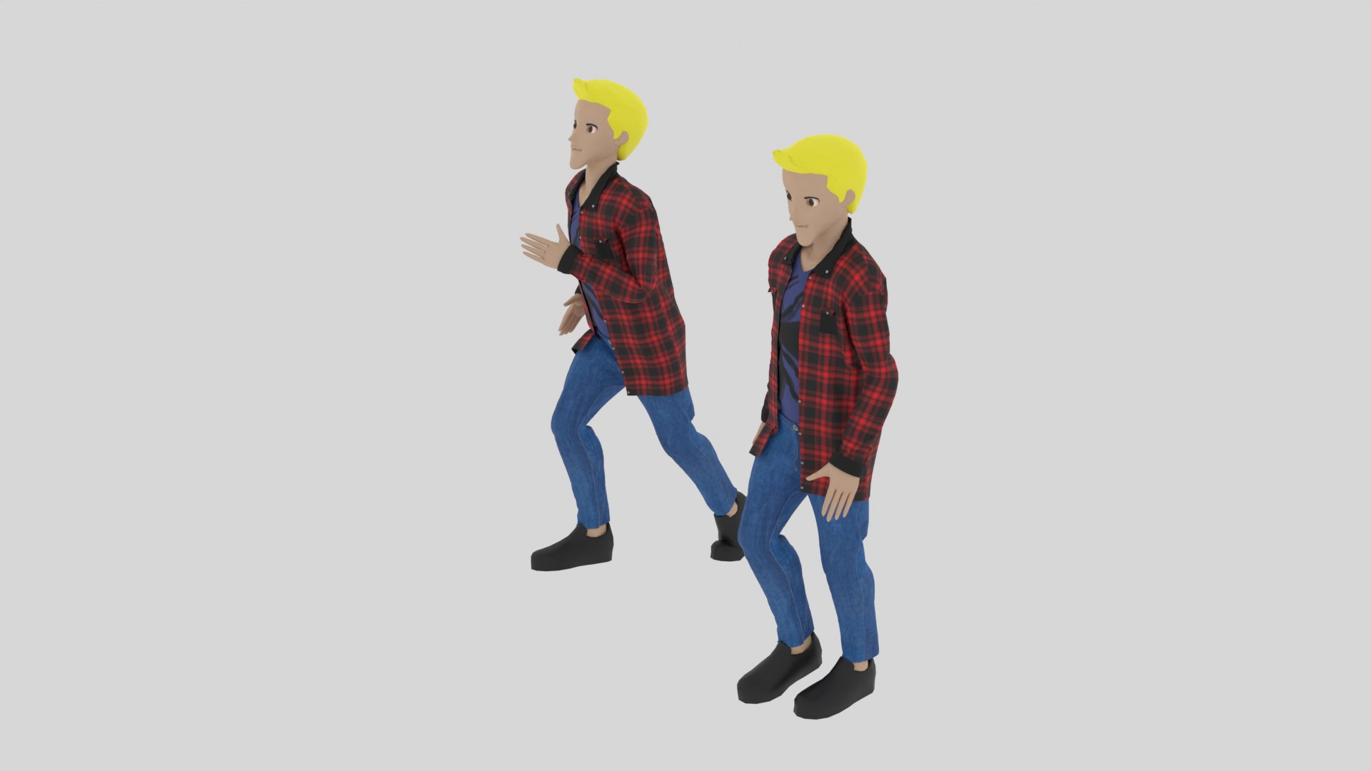 Cartoon Character Walking And Running Animation 3D - TurboSquid 2004002