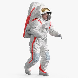 Walking Astronaut in China Lunar Spacesuit Fur