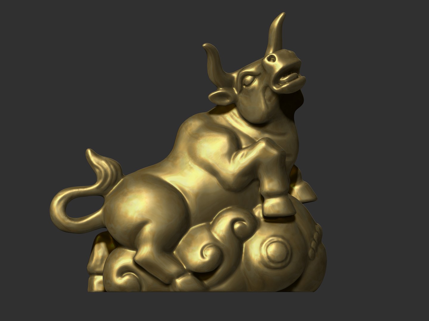 3D Bull Statue TurboSquid 2040166