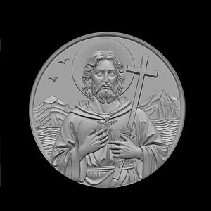 Saint Christopher Pendant for 3D Printing 3D