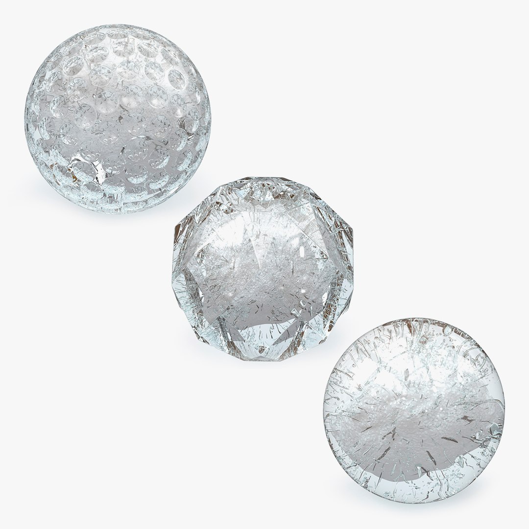 Ice Balls Collection 3D model for industrial visualization, technical presentation, simulation, product rendering, and animation