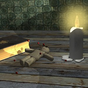 voodoo ritual doll 3d model