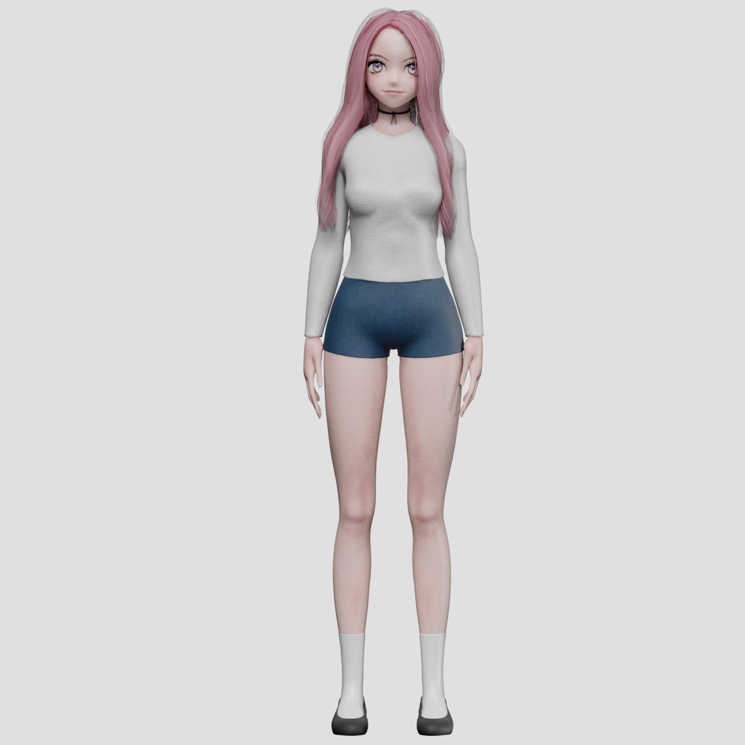 3D Classic Basic Girl V28072 Model - TurboSquid 2271030
