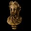 Veiled Classical Bust Sculpture - Marble and Bronze Statue 3D model