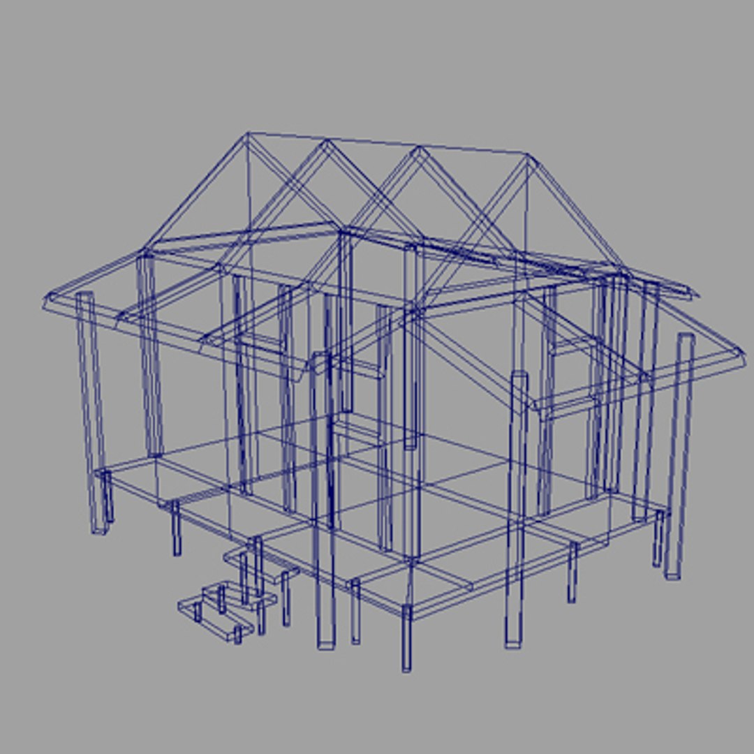 bamboo buildings jungle 3d ma