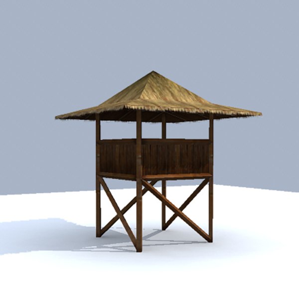 bamboo buildings jungle 3d ma