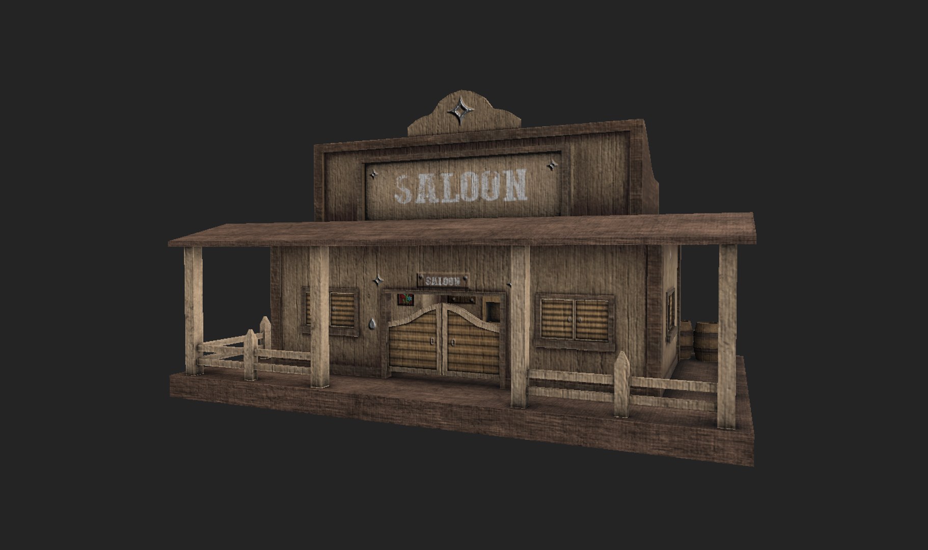3D Model Western Saloon - Old West - TurboSquid 1703997