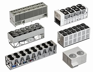 3D Rooftop Industrial Air Conditioning Unit model