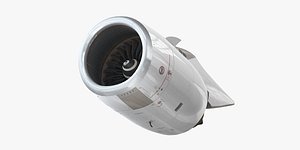 airbus a340 engine 3D model