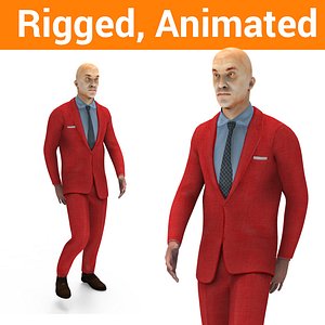 Man rigged animated model