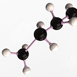 3D Octane Molecule model