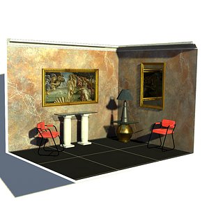 3D living room sample