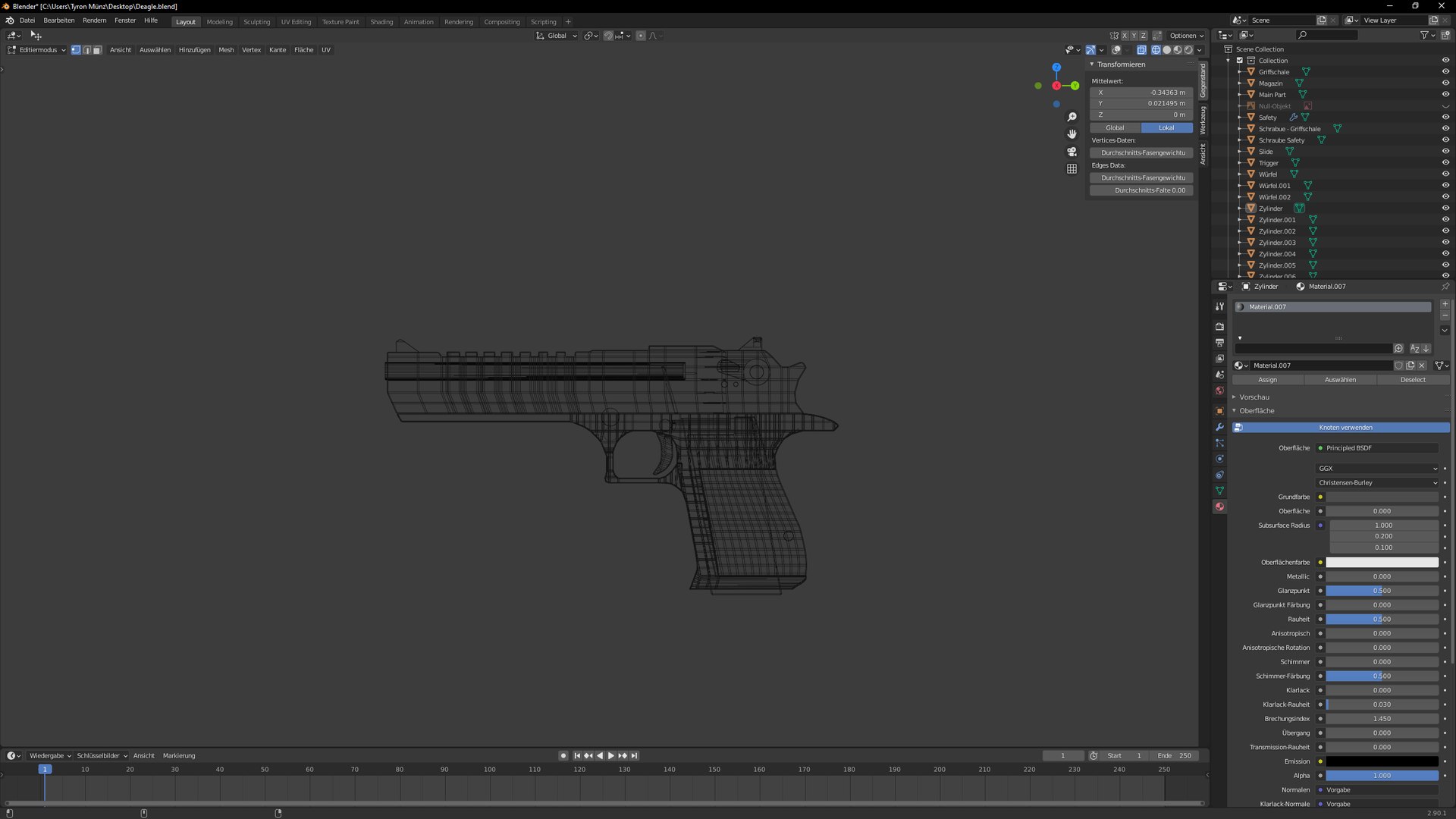 Desert Eagle Deagle 3D Model - TurboSquid 1697381
