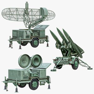MIM-23 HAWK Anti-Aircraft Missile System With PAR And HPIR Radars PBR