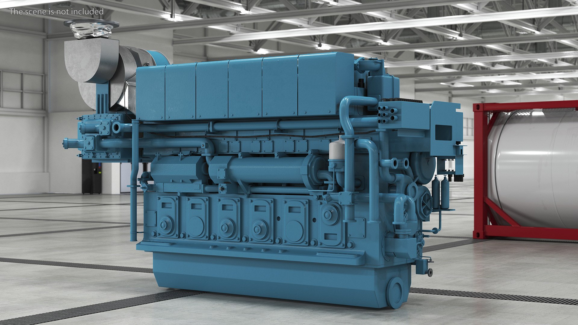 Marine Engine Blue Model - TurboSquid 2274431