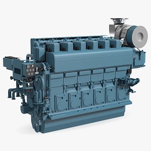 Marine Engine Blue model