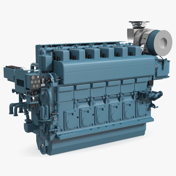 modelo 3d Motor marino azul - TurboSquid 2274431