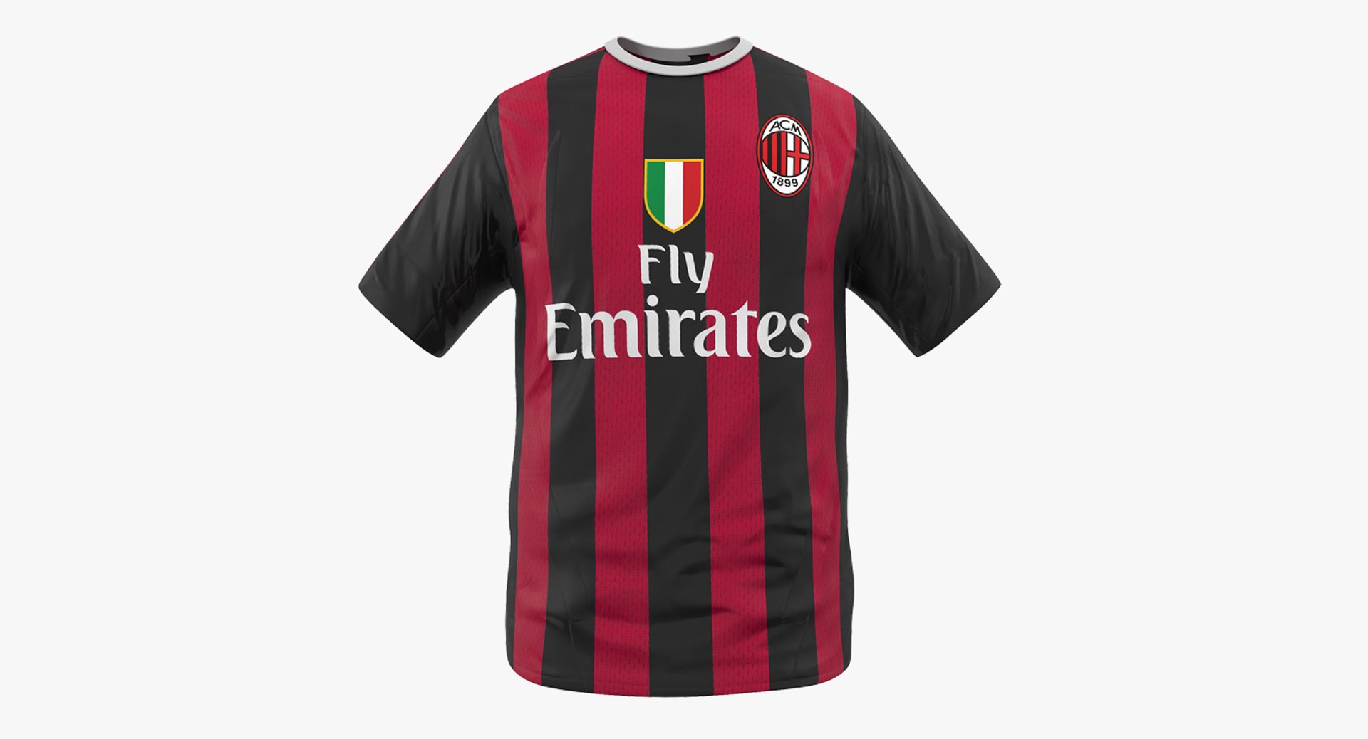 Soccer T-Shirt Milan 2 3D model preview