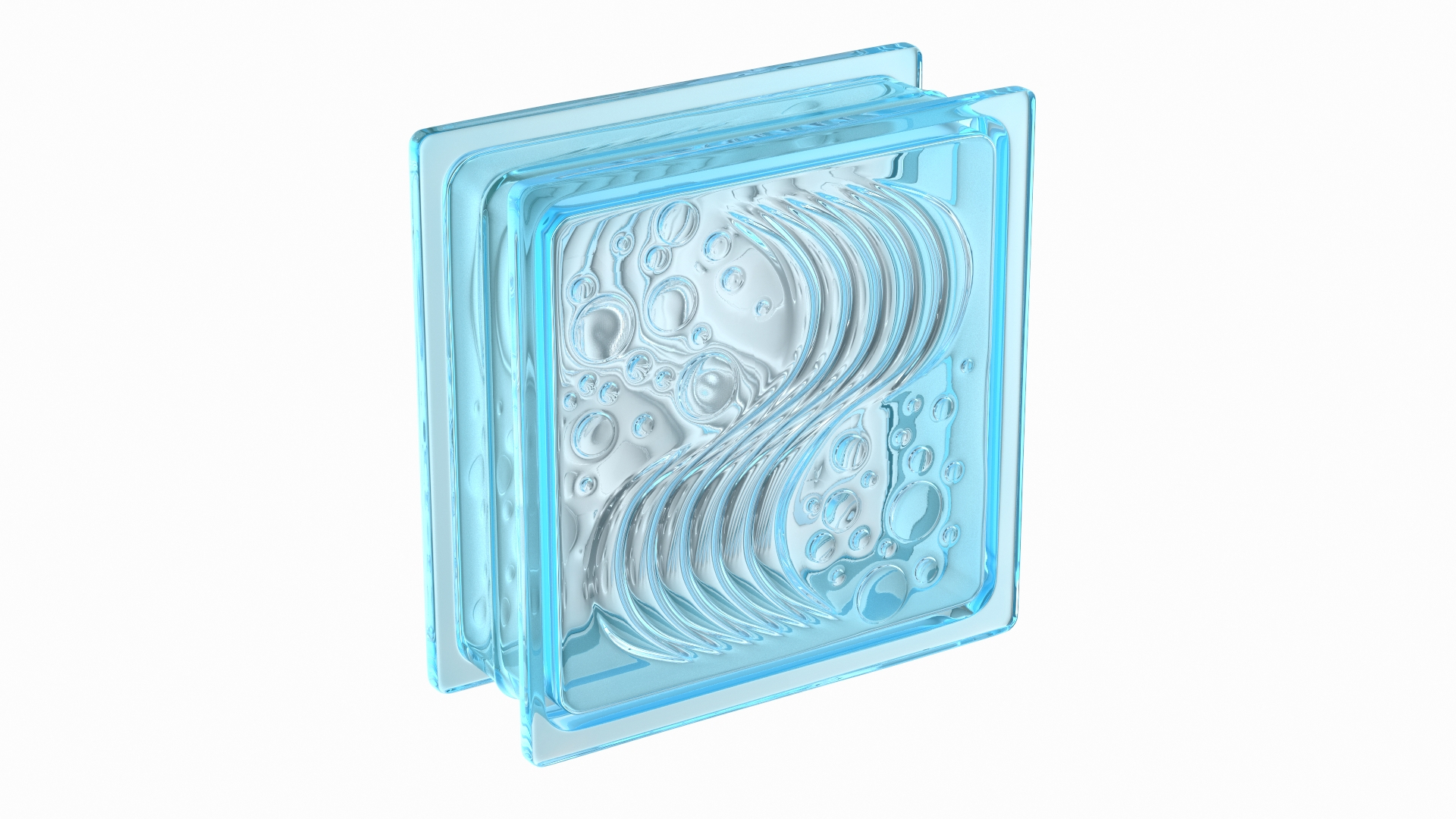 Square Glass Block Ocean View Blue 3D model TurboSquid 1830821