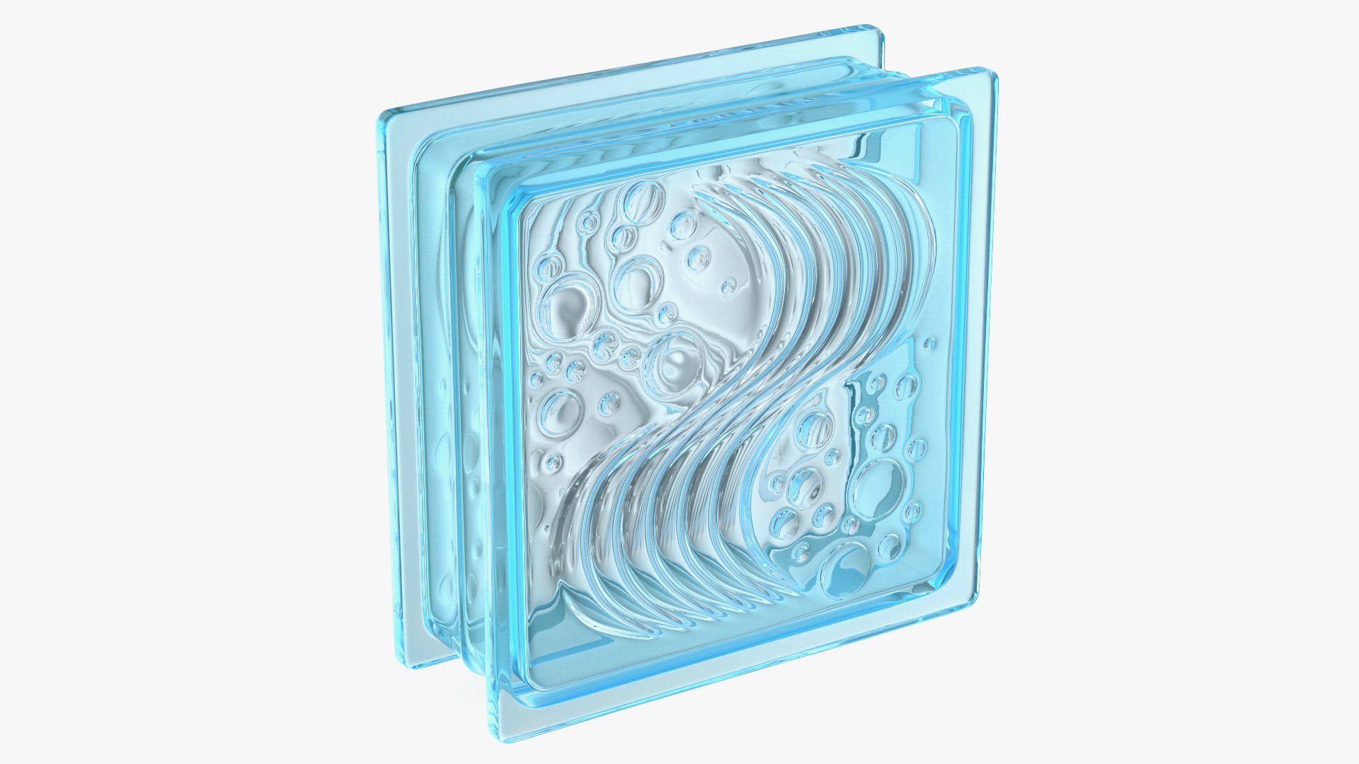Square Glass Block Ocean View Blue 3D model TurboSquid 1830821