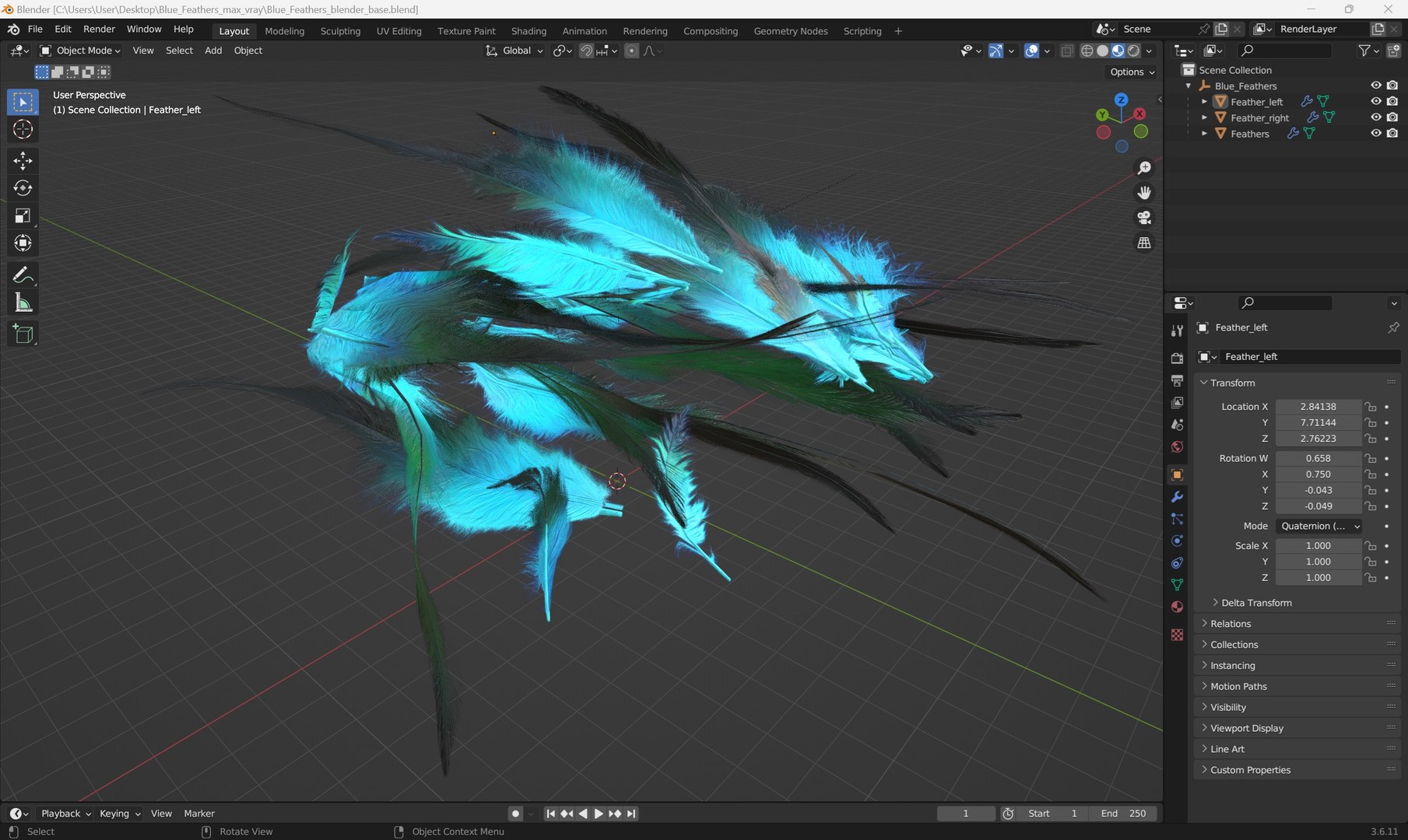 Blue Feathers model https://p.turbosquid.com/ts-thumb/Aj/OSJzfM/8H/blue_feathers_1001/jpg/1736216330/1920x1080/fit_q87/78a8bbead96d7a9edefd1faa88a74fa1bc229fd2/blue_feathers_1001.jpg