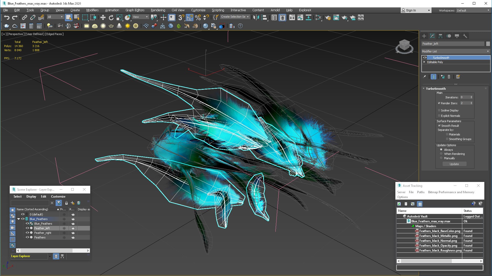 Blue Feathers model https://p.turbosquid.com/ts-thumb/Aj/OSJzfM/Uq/blue_feathers_022/jpg/1736216304/1920x1080/fit_q87/2dbfee4f4b7bbed9331b27d0cf01c9d6ced5fd7b/blue_feathers_022.jpg