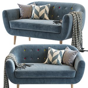 Sofa Rotterdam Tesla Gray 3D