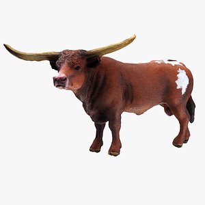 3D bull cow animal