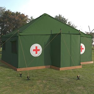 3D model Military Hospital Tent